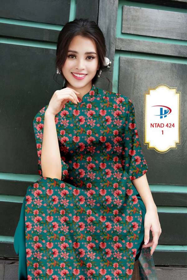Vải Áo Dài Hoa Đều Thiết Kế 2021 AD NTAD424 67 Vải Áo Dài Hoa Đều Thiết Kế 2021 AD NTAD424