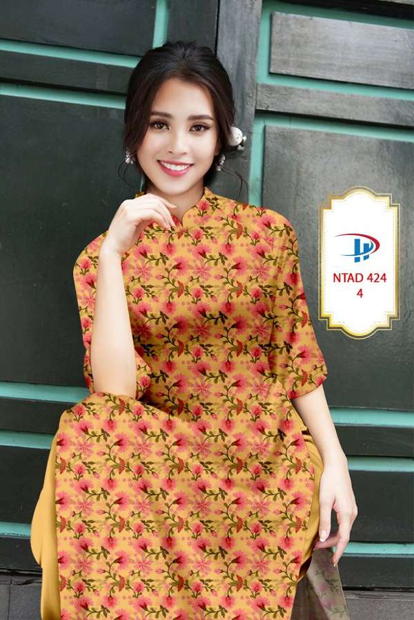 Vải Áo Dài Hoa Đều Thiết Kế 2021 AD NTAD424 68 Vải Áo Dài Hoa Đều Thiết Kế 2021 AD NTAD424