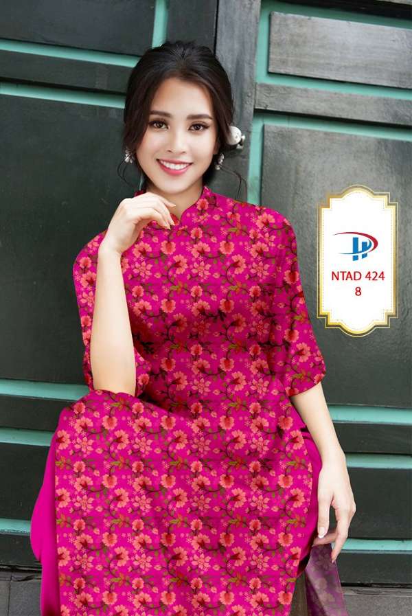 Vải Áo Dài Hoa Đều Thiết Kế 2021 AD NTAD424 72 Vải Áo Dài Hoa Đều Thiết Kế 2021 AD NTAD424