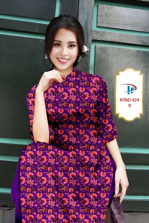 Vải Áo Dài Hoa Đều Thiết Kế 2021 AD NTAD424 73 Vải Áo Dài Hoa Đều Thiết Kế 2021 AD NTAD424