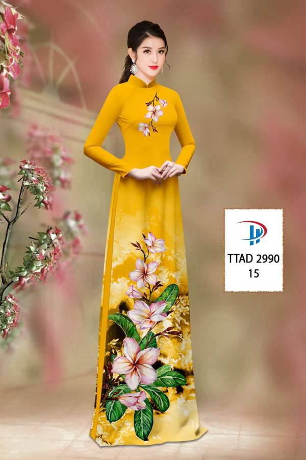 Vải Áo Dài Hoa Sứ Độc Đáo AD TTAD2990