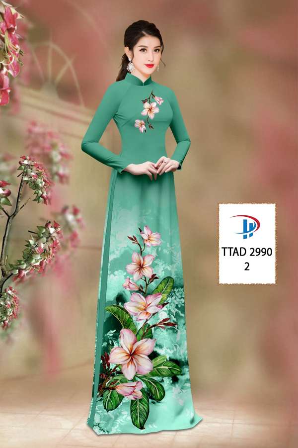 Vải Áo Dài Hoa Sứ Độc Đáo AD TTAD2990
