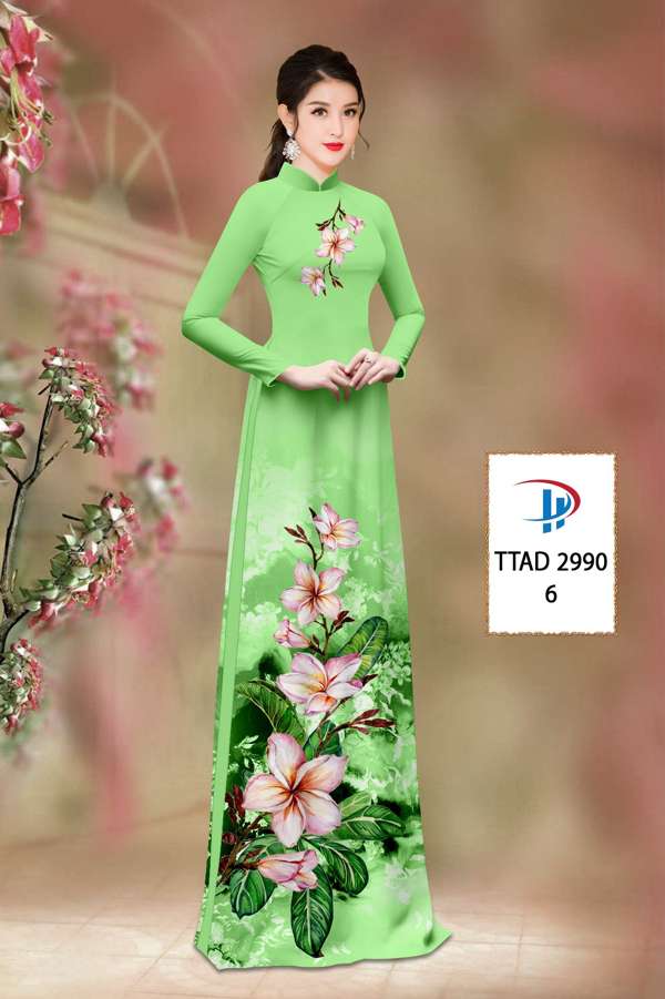 Vải Áo Dài Hoa Sứ Độc Đáo AD TTAD2990