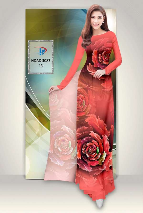 Vải Áo Dài Hoa Hồng Mới Ra AD NDAD3083 35 Vải Áo Dài Hoa Hồng Mới Ra AD NDAD3083