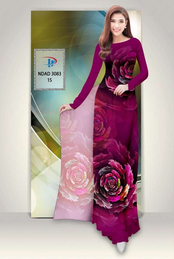 Vải Áo Dài Hoa Hồng Mới Ra AD NDAD3083 37 Vải Áo Dài Hoa Hồng Mới Ra AD NDAD3083