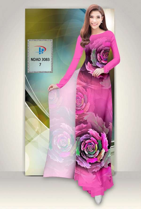 Vải Áo Dài Hoa Hồng Mới Ra AD NDAD3083 44 Vải Áo Dài Hoa Hồng Mới Ra AD NDAD3083