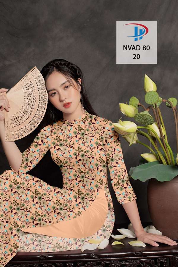 Vải Áo Dài Hoa Đều Kiểu Mới AD NVAD80 52 Vải Áo Dài Hoa Đều Kiểu Mới AD NVAD80