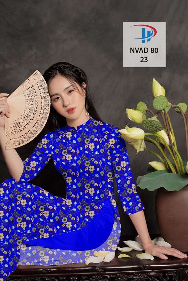 Vải Áo Dài Hoa Đều Kiểu Mới AD NVAD80 55 Vải Áo Dài Hoa Đều Kiểu Mới AD NVAD80