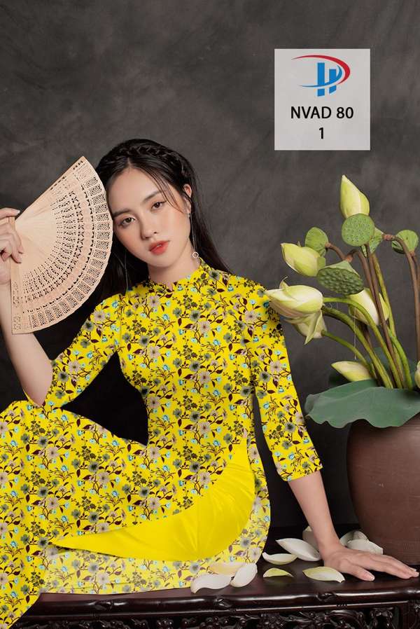 Vải Áo Dài Hoa Đều Kiểu Mới AD NVAD80 58 Vải Áo Dài Hoa Đều Kiểu Mới AD NVAD80