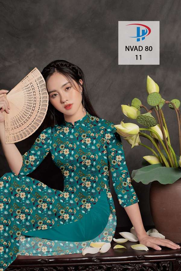 Vải Áo Dài Hoa Đều Kiểu Mới AD NVAD80 61 Vải Áo Dài Hoa Đều Kiểu Mới AD NVAD80