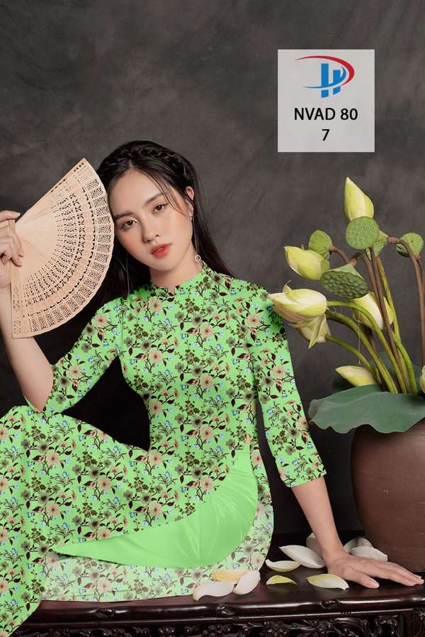 Vải Áo Dài Hoa Đều Kiểu Mới AD NVAD80 65 Vải Áo Dài Hoa Đều Kiểu Mới AD NVAD80