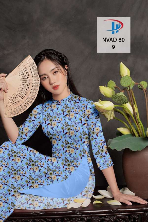 Vải Áo Dài Hoa Đều Kiểu Mới AD NVAD80 67 Vải Áo Dài Hoa Đều Kiểu Mới AD NVAD80