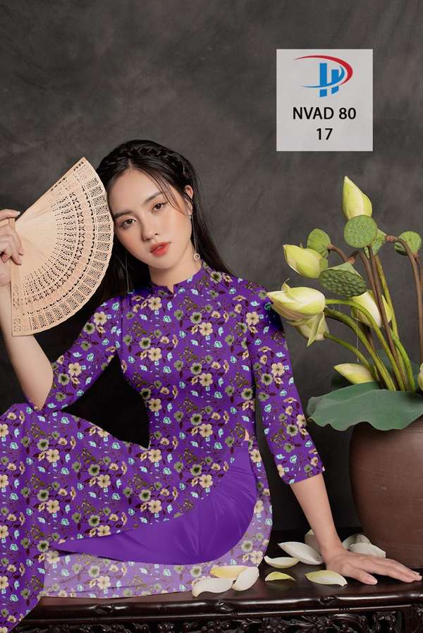 Vải Áo Dài Hoa Đều Kiểu Mới AD NVAD80 73 Vải Áo Dài Hoa Đều Kiểu Mới AD NVAD80