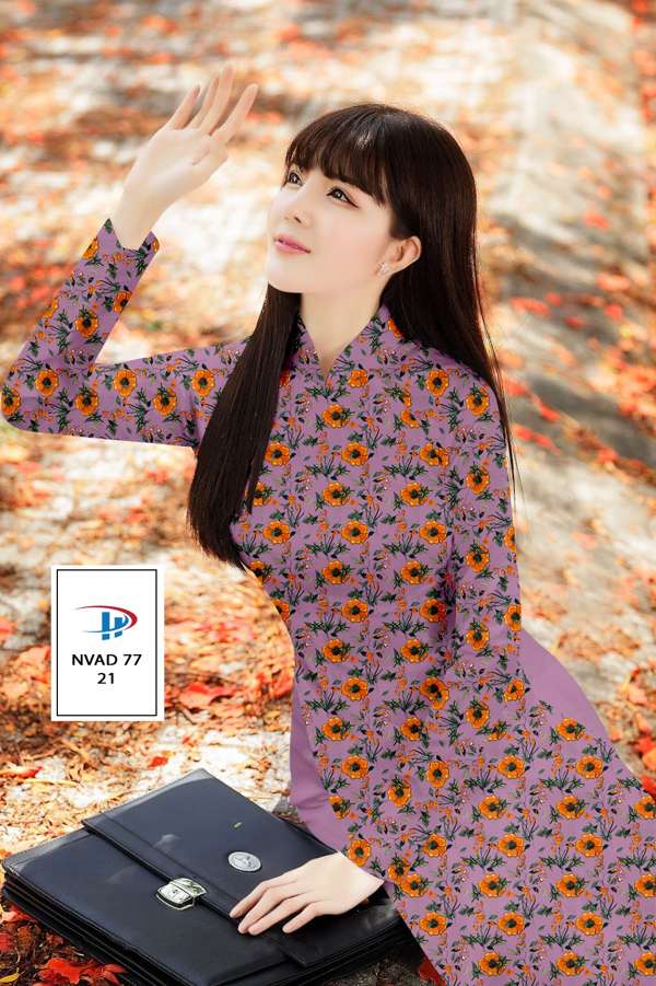 Vải Áo Dài Hoa Đều Thiết Kế 2021 AD NVAD77 60 Vải Áo Dài Hoa Đều Thiết Kế 2021 AD NVAD77