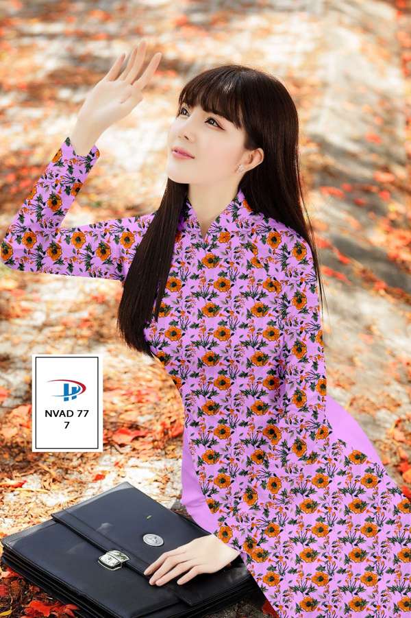 Vải Áo Dài Hoa Đều Thiết Kế 2021 AD NVAD77 70 Vải Áo Dài Hoa Đều Thiết Kế 2021 AD NVAD77