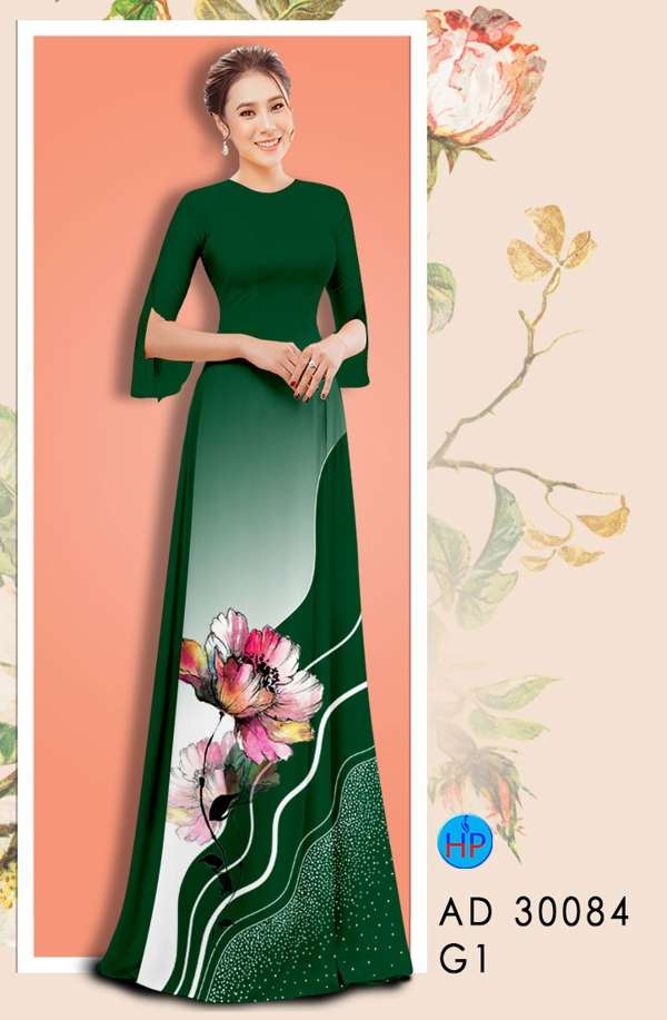 Vải Áo Dài Hoa In 3D Độc Đáo AD 30084 37 Vải Áo Dài Hoa In 3D Độc Đáo AD 30084