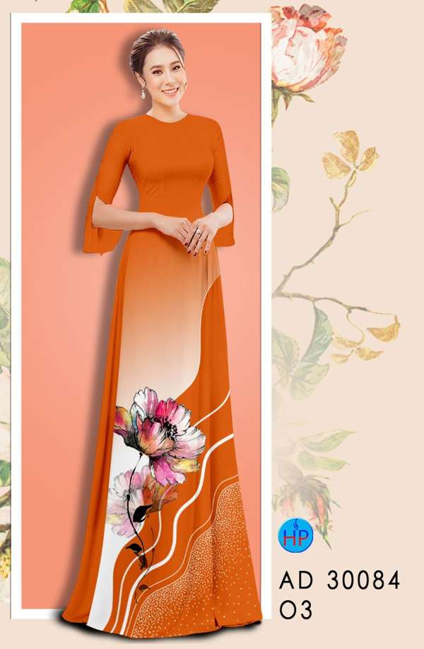 Vải Áo Dài Hoa In 3D Độc Đáo AD 30084 38 Vải Áo Dài Hoa In 3D Độc Đáo AD 30084