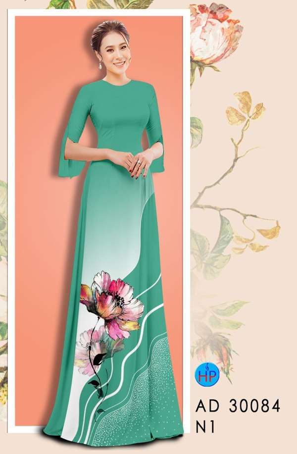 Vải Áo Dài Hoa In 3D Độc Đáo AD 30084 39 Vải Áo Dài Hoa In 3D Độc Đáo AD 30084