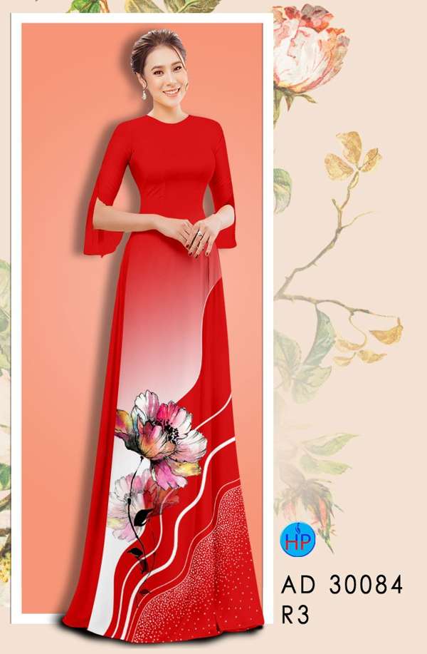 Vải Áo Dài Hoa In 3D Độc Đáo AD 30084 46 Vải Áo Dài Hoa In 3D Độc Đáo AD 30084