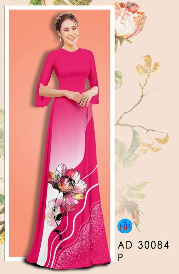 Vải Áo Dài Hoa In 3D Độc Đáo AD 30084 48 Vải Áo Dài Hoa In 3D Độc Đáo AD 30084