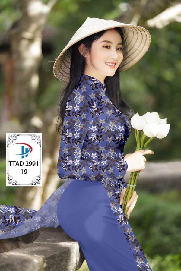 Vải Áo Dài Hoa Đều Độc Đáo AD TTAD2991 53 Vải Áo Dài Hoa Đều Độc Đáo AD TTAD2991