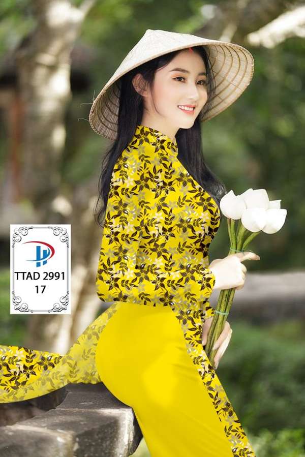 Vải Áo Dài Hoa Đều Độc Đáo AD TTAD2991 51 Vải Áo Dài Hoa Đều Độc Đáo AD TTAD2991