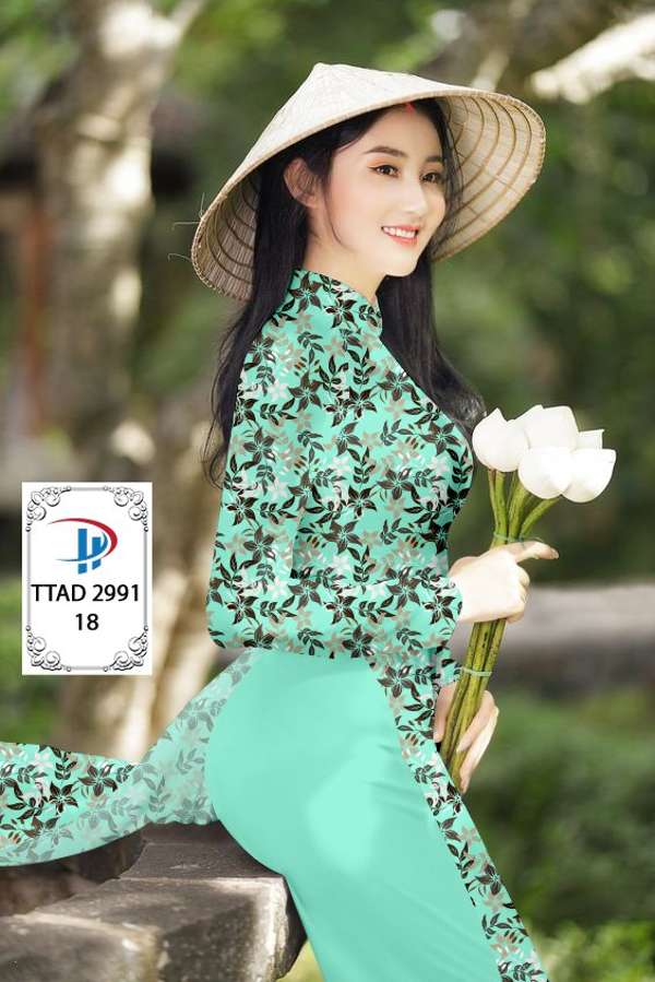 Vải Áo Dài Hoa Đều Độc Đáo AD TTAD2991 52 Vải Áo Dài Hoa Đều Độc Đáo AD TTAD2991