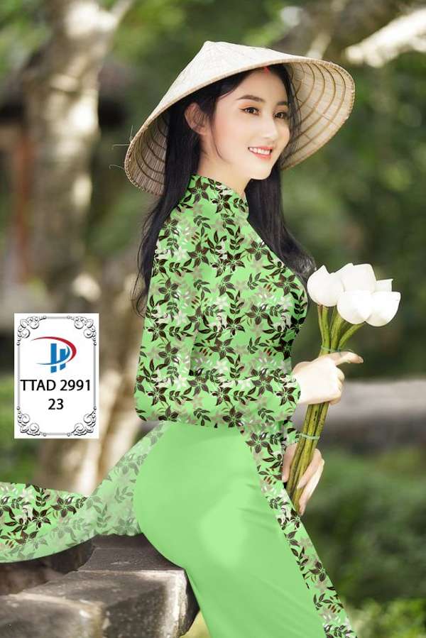 Vải Áo Dài Hoa Đều Độc Đáo AD TTAD2991 57 Vải Áo Dài Hoa Đều Độc Đáo AD TTAD2991