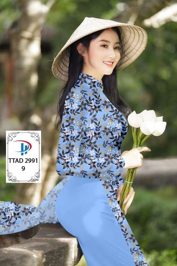 Vải Áo Dài Hoa Đều Độc Đáo AD TTAD2991 61 Vải Áo Dài Hoa Đều Độc Đáo AD TTAD2991