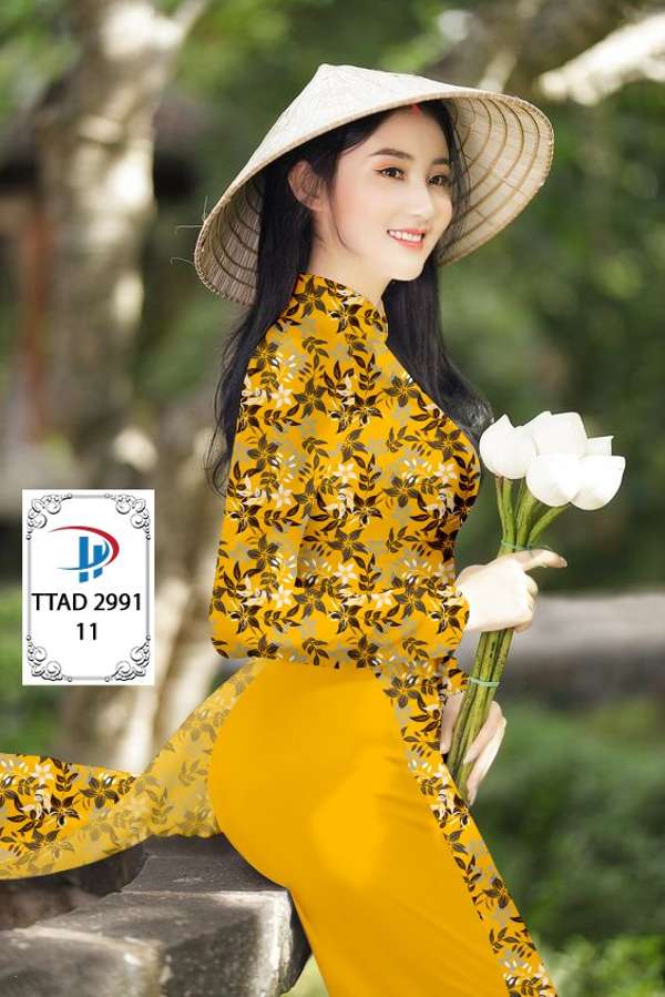 Vải Áo Dài Hoa Đều Độc Đáo AD TTAD2991 69 Vải Áo Dài Hoa Đều Độc Đáo AD TTAD2991