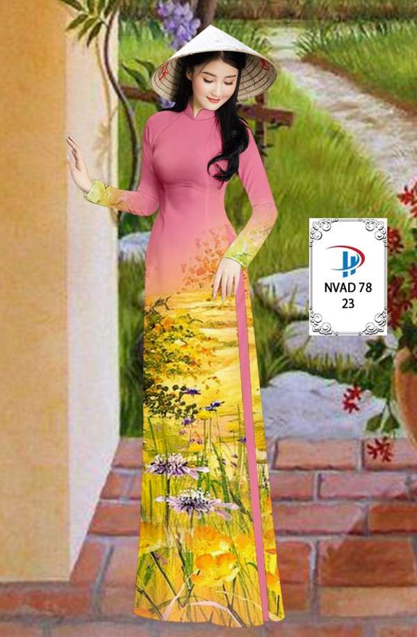 Vải Áo Dài Phong Cảnh Thiết Kế 2021 AD NVAD78