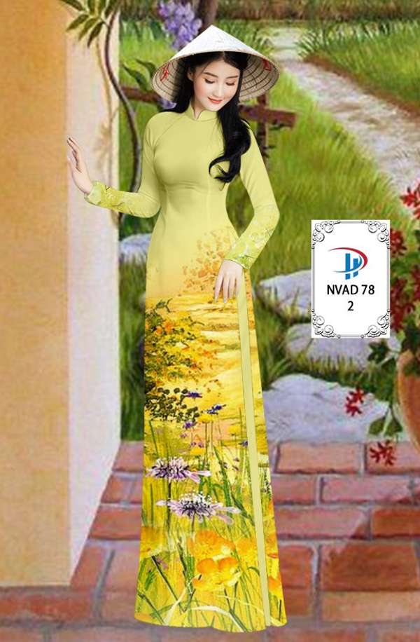 Vải Áo Dài Phong Cảnh Thiết Kế 2021 AD NVAD78