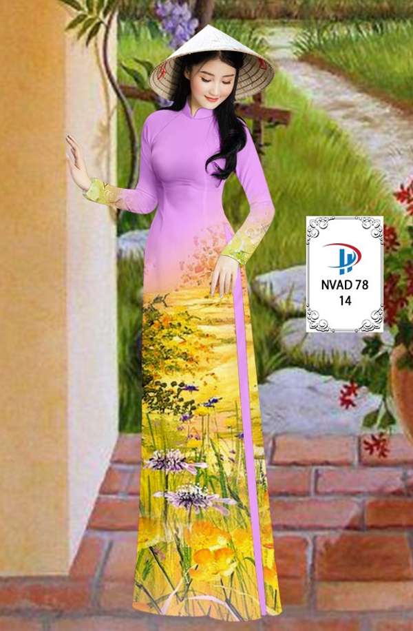 Vải Áo Dài Phong Cảnh Thiết Kế 2021 AD NVAD78