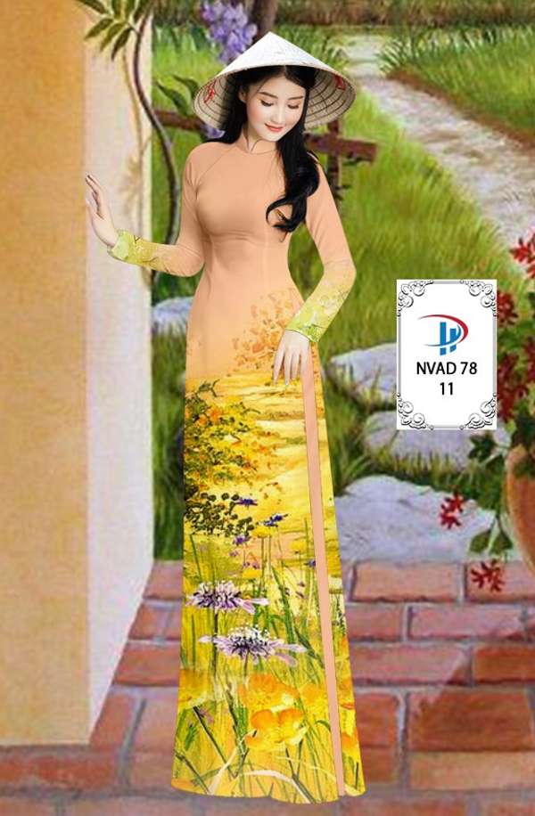 Vải Áo Dài Phong Cảnh Thiết Kế 2021 AD NVAD78