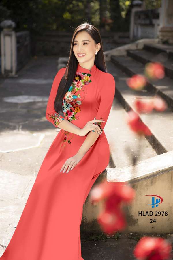 Vải Áo Dài Hoa In 3D Thiết Kế 2021 AD HLAD2978 57 Vải Áo Dài Hoa In 3D Thiết Kế 2021 AD HLAD2978