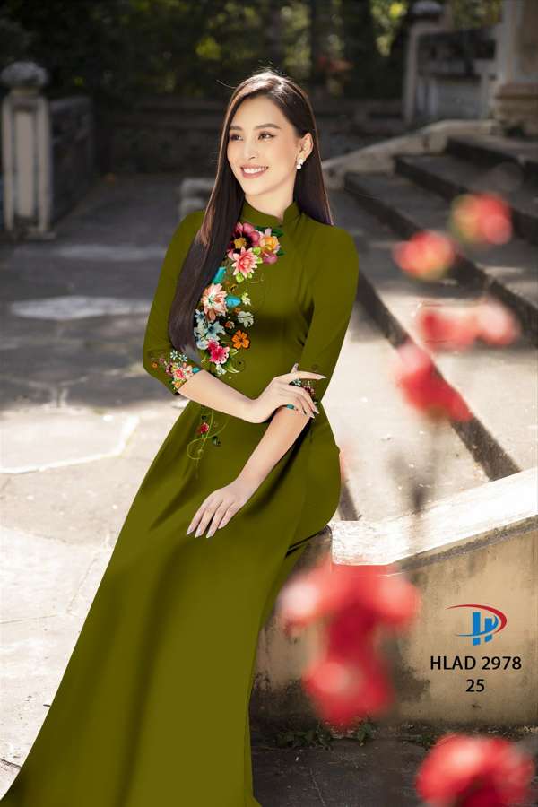 Vải Áo Dài Hoa In 3D Thiết Kế 2021 AD HLAD2978 58 Vải Áo Dài Hoa In 3D Thiết Kế 2021 AD HLAD2978