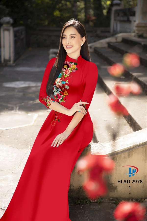 Vải Áo Dài Hoa In 3D Thiết Kế 2021 AD HLAD2978 59 Vải Áo Dài Hoa In 3D Thiết Kế 2021 AD HLAD2978