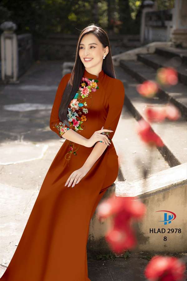 Vải Áo Dài Hoa In 3D Thiết Kế 2021 AD HLAD2978 67 Vải Áo Dài Hoa In 3D Thiết Kế 2021 AD HLAD2978