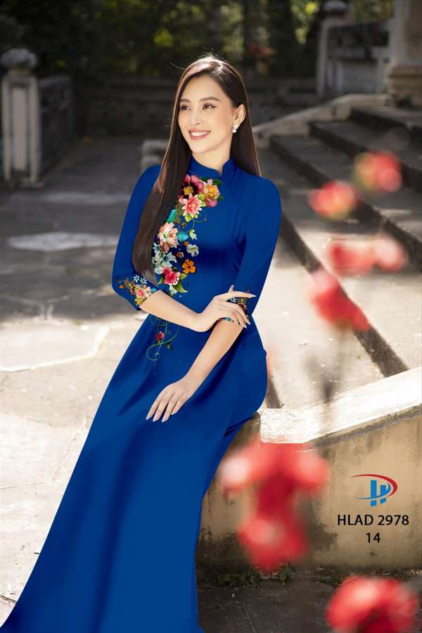 Vải Áo Dài Hoa In 3D Thiết Kế 2021 AD HLAD2978 71 Vải Áo Dài Hoa In 3D Thiết Kế 2021 AD HLAD2978