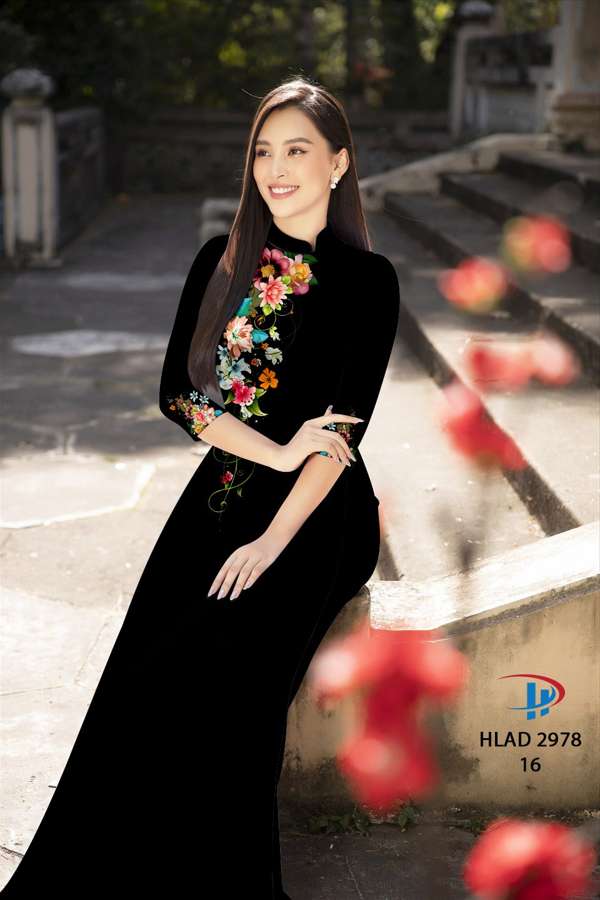 Vải Áo Dài Hoa In 3D Thiết Kế 2021 AD HLAD2978 73 Vải Áo Dài Hoa In 3D Thiết Kế 2021 AD HLAD2978
