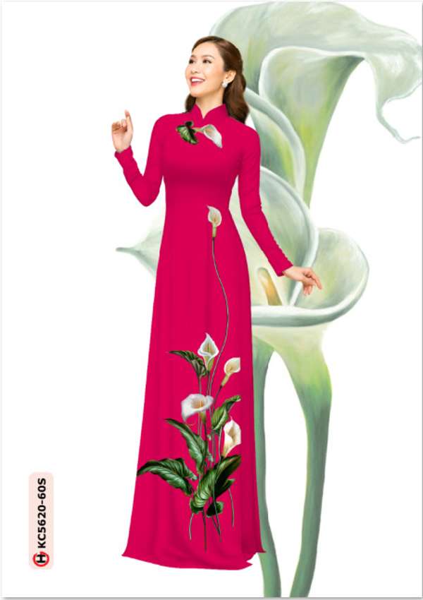 Vải Áo Dài Vẽ Hoa Ly Mới Ra AD KC5620 29 Vải Áo Dài Vẽ Hoa Ly Mới Ra AD KC5620