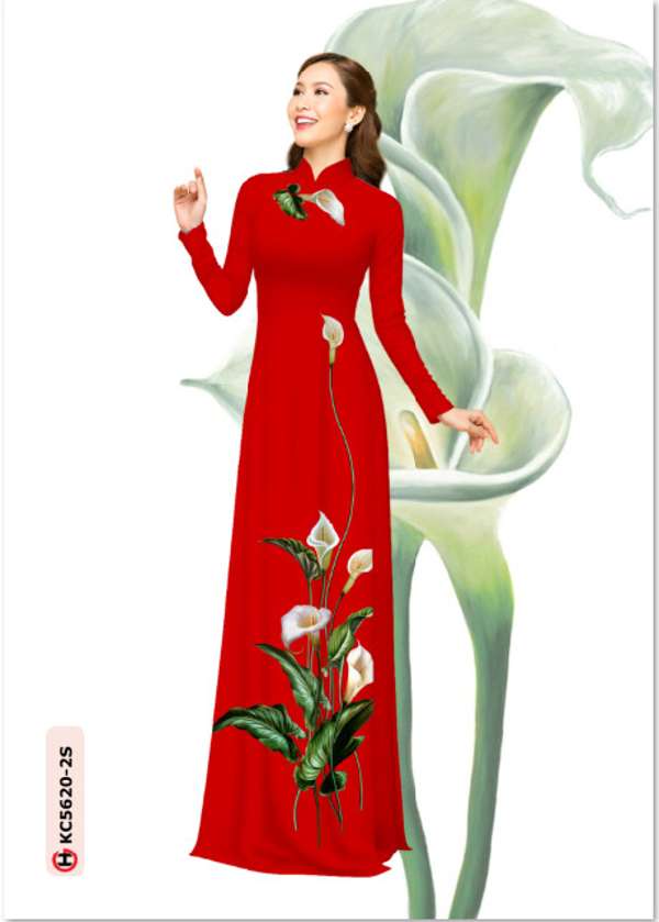 Vải Áo Dài Vẽ Hoa Ly Mới Ra AD KC5620 34 Vải Áo Dài Vẽ Hoa Ly Mới Ra AD KC5620
