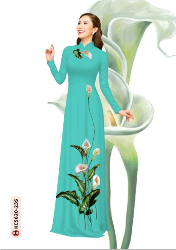Vải Áo Dài Vẽ Hoa Ly Mới Ra AD KC5620 37 Vải Áo Dài Vẽ Hoa Ly Mới Ra AD KC5620