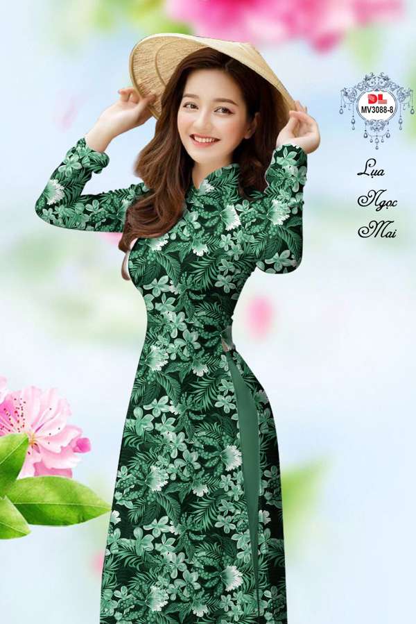 Vải Áo Dài Hoa Đều Độc Đáo AD MV3088