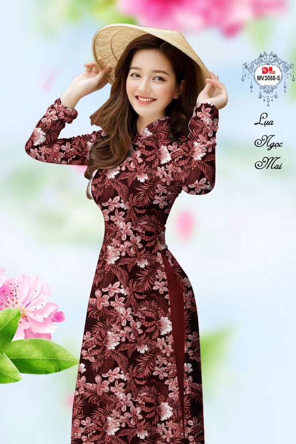 Vải Áo Dài Hoa Đều Độc Đáo AD MV3088