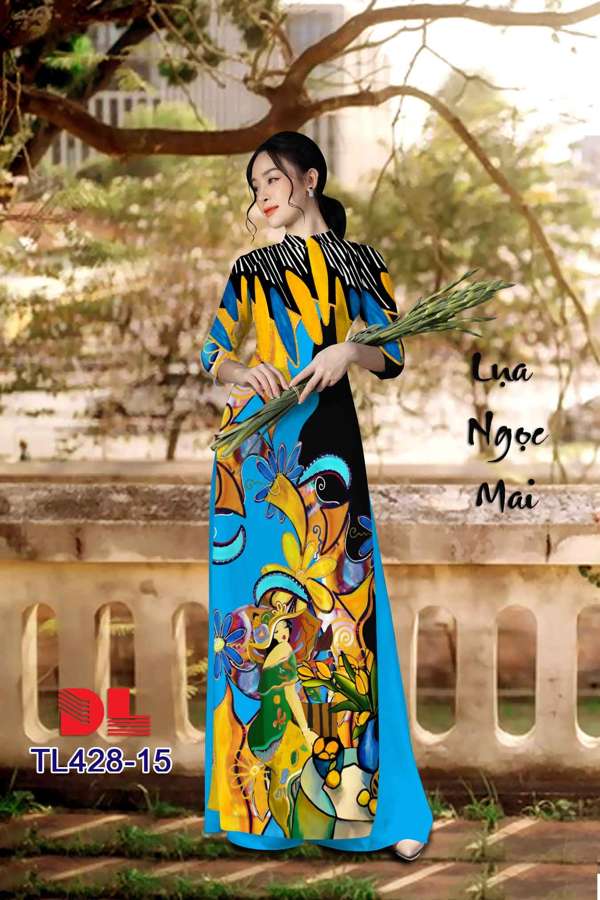 Vải Áo Dài Hoa Văn Mới Ra AD TL428