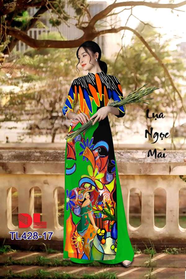 Vải Áo Dài Hoa Văn Mới Ra AD TL428