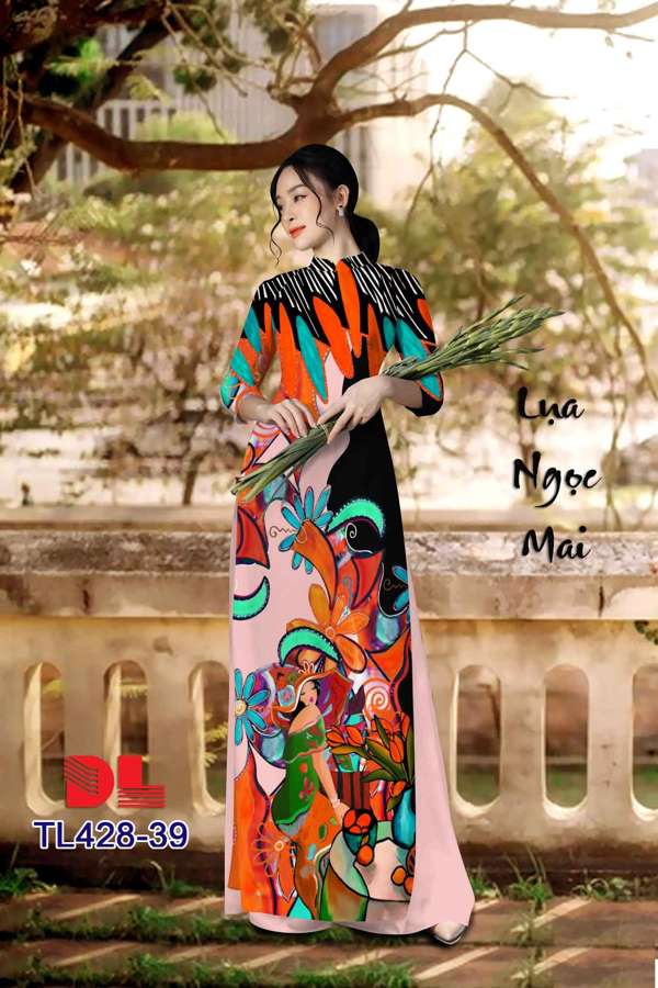 Vải Áo Dài Hoa Văn Mới Ra AD TL428