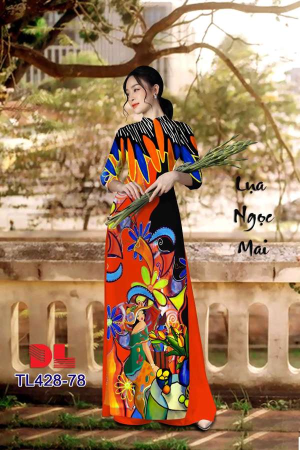 Vải Áo Dài Hoa Văn Mới Ra AD TL428