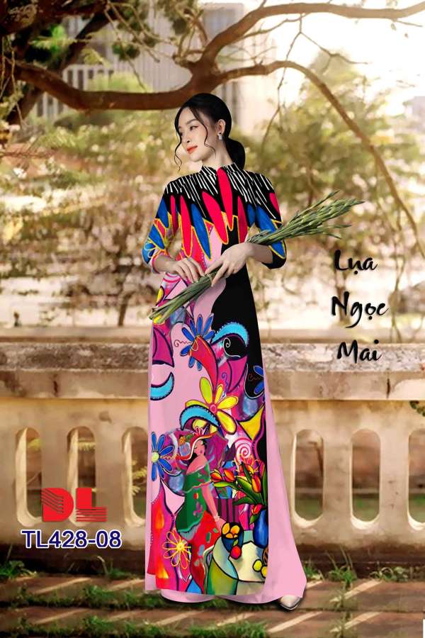 Vải Áo Dài Hoa Văn Mới Ra AD TL428